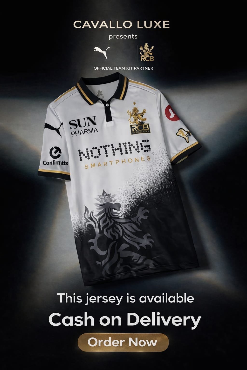 RCB White Edition Premium Jersey – 2026 Custom Name