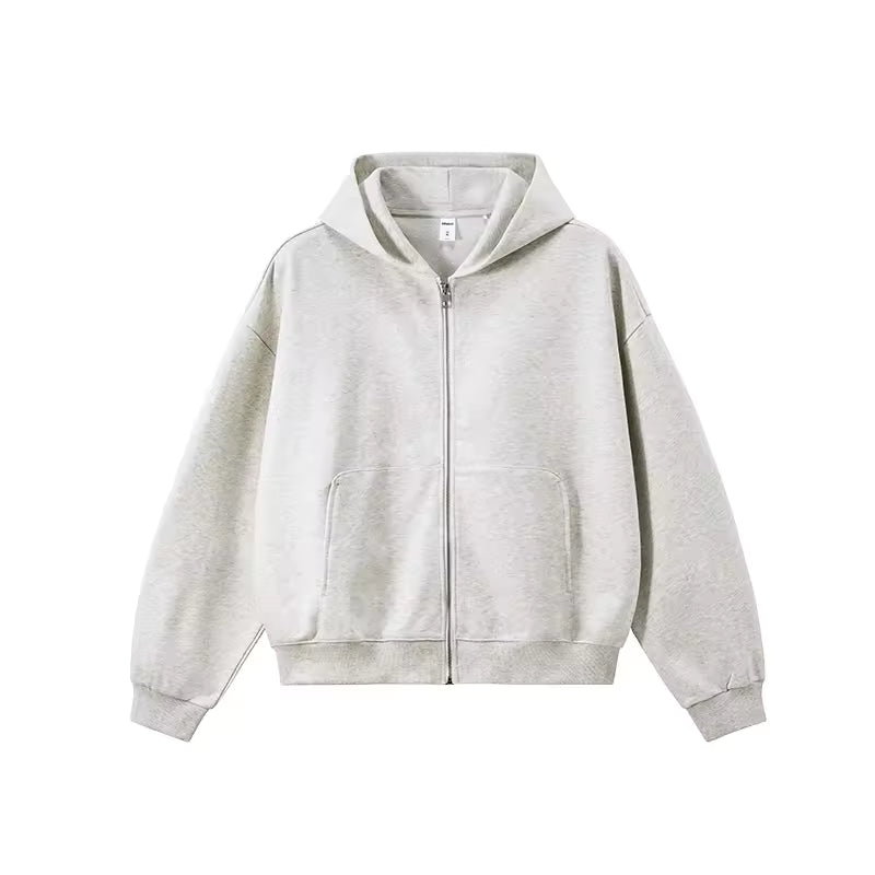 CavalloLuxe Casual Unisex Zip Hoodie – High-Quality Cotton